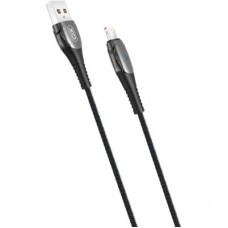 Дата кабель USB 2.0 AM to Lightning 1.0m Smart Chipset Auto Power-off NB145 black XO (6920680869558)