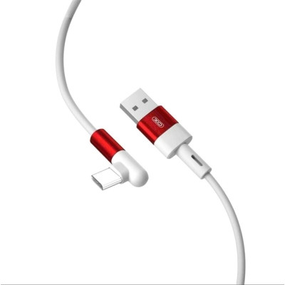 Дата кабель USB 2.0 AM to USB-C 1.0m 90° corner NB152 white XO (6920680872503)