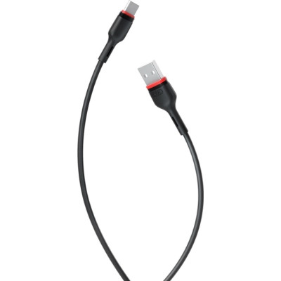 Дата кабель USB 2.0 AM to USB-C 1.0m 2.4 A NB-P171 black XO (6920680873685)