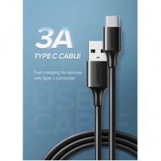 Дата кабель USB 2.0 AM to USB-C 0.25m 3A US287 black Ugreen (60114) - Фото
