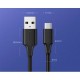 Дата кабель USB 2.0 AM to USB-C 0.25m 3A US287 black Ugreen (60114)