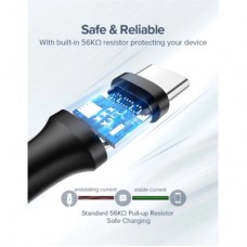 Дата кабель USB 2.0 AM to USB-C 0.25m 3A US287 black Ugreen (60114) - Фото