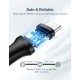Дата кабель USB 2.0 AM to USB-C 0.25m 3A US287 black Ugreen (60114)