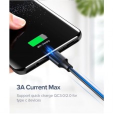 Дата кабель USB 2.0 AM to USB-C 0.25m 3A US287 black Ugreen (60114) - Фото