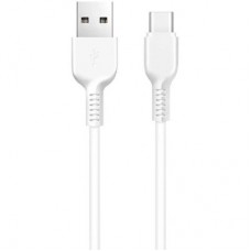 Дата кабель USB 2.0 AM to USB-C 1.0m 3A white HOCO (6957531068853) - Фото