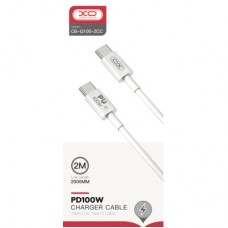 Дата кабель USB-C to USB-C 2.0m 100W white XO (CB-Q100-2CC) - Фото