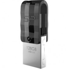 USB флешнакопичувач Silicon Power 128 GB C31 Silver USB 3.1/Type C (SP128GBUC3C31V1K) - Фото