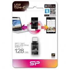USB флешнакопичувач Silicon Power 128 GB C31 Silver USB 3.1/Type C (SP128GBUC3C31V1K) - Фото
