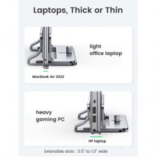 Підставка для ноутбука Ugreen LP258 Vertical Laptop Stand Silver (20471) - Фото