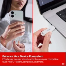 USB флеш накопитель SanDisk 128GB Phone Drive Arctic White Type-C USB 3.2 (SDIXS0N-128G-GN6NE) USB флеш накопитель SanDisk 128GB Phone Drive Arctic White Type-C USB 3.2 (SDIXS0N-128G-GN6NE) - Фото