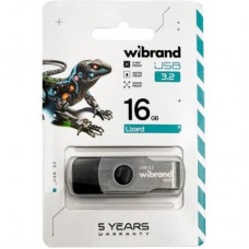 USB флешнакопичувач Wibrand 16 GB Lizard Black USB 3.2 (WI3.2/LI16P9B) - Фото