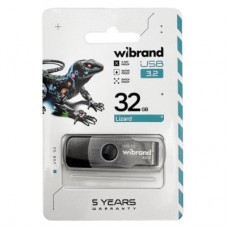 USB флешнакопичувач Wibrand 32 GB Lizard Black USB 3.2 (WI3.2/LI32P9B) - Фото