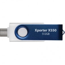 USB флеш накопитель Patriot 512GB Xporter X550 White-Blue USB 3.2/Type-C (PS512GX550AAD) - Фото