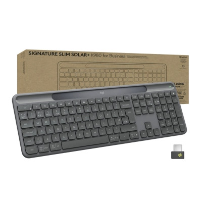 Клавиатура Logitech Slim Solar+ for Business Wireless/Bluetooth Graphite (920-013779)