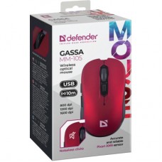 Мышка Defender Gassa MM-105 Wireless Red (52103) - Фото