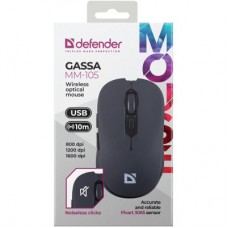 Мышка Defender Gassa MM-105 Wireless Black (52105) - Фото