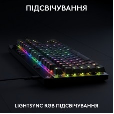 Клавіатура Logitech G PRO X TKL Rapid Linear USB UA Black (920-013233) - Фото