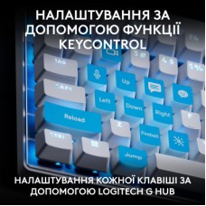 Клавіатура Logitech G PRO X TKL Rapid Linear USB UA White (920-013242) - Фото