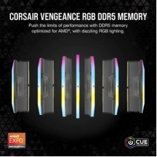 Модуль пам'яті для комп'ютера DDR5 96 GB (2x48GB) 6000 MHz Vengeance RGB Grey Corsair (CMH96GX5M2E6000Z36) Модуль пам'яті для комп'ютера DDR5 96 GB (2x48GB) 6000 MHz Vengeance RGB Grey Corsair (CMH96GX5M2E6000Z36) - Фото