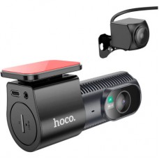 Видеорегистратор HOCO DV8 2K display hidden driving recorder with rear camera Black (6942007623384) - Фото
