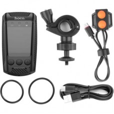 Відеореєстратор HOCO DV104 4K Riding recorder Black (6942007646000) - Фото