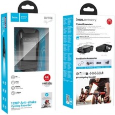 Відеореєстратор HOCO DV104 4K Riding recorder Black (6942007646000) - Фото