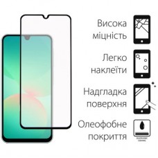 Чохол для мобільного телефона Dengos Kit Samsung Galaxy A26 Carbon + glass (Black) (DG-KM-137) - Фото