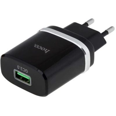Зарядний пристрій HOCO C12Q Smart USB QC3.0 18 W Black (6931474716255)