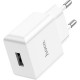 Зарядний пристрій HOCO C106A Leisure USB 10.5 W White (6931474783882)