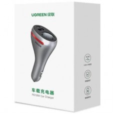 Зарядний пристрій Ugreen USBC PD20W + USB QC3.0 silver (60712) - Фото