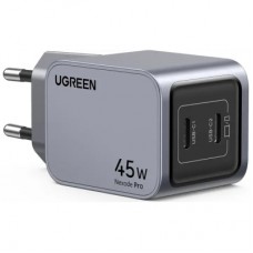 Зарядний пристрій Ugreen 2xUSB-C PD45W GaN X707 gray (35008) - Фото