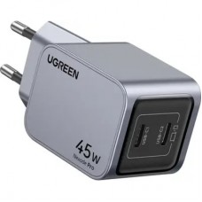 Зарядний пристрій Ugreen 2xUSB-C PD45W GaN X707 gray (35008) - Фото