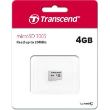 Картка пам'яті Transcend 4GB microSD class 10 (TS4GUSD300S) - Фото