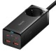 Зарядное устройство Baseus AC + 2xUSB-C 100W + 2xUSB + cable USB-C to USB-C 100W 1.0m black (PSZM000401)