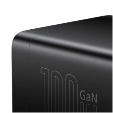 Зарядное устройство Baseus AC + 2xUSB-C 100W + 2xUSB + cable USB-C to USB-C 100W 1.0m black (PSZM000401) - Фото
