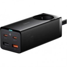 Зарядний пристрій Baseus AC + 2xUSB-C 65 W + 2xUSB black (PSZM000901) - Фото