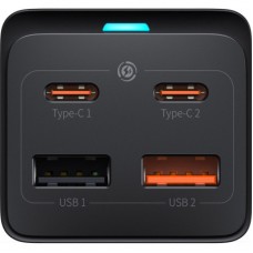 Зарядний пристрій Baseus AC + 2xUSB-C 65 W + 2xUSB black (PSZM000901) - Фото
