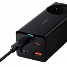 Зарядний пристрій Baseus AC + 2xUSB-C 65 W + 2xUSB black (PSZM000901) - Фото
