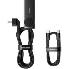 Зарядний пристрій Baseus AC + 2xUSB-C 65 W + 2xUSB black (PSZM000901) - Фото