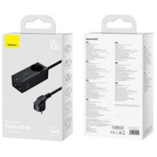 Зарядний пристрій Baseus AC + 2xUSB-C 65 W + 2xUSB black (PSZM000901) - Фото