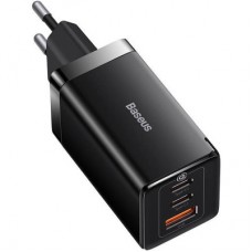 Зарядное устройство Baseus 2xUSB-C 65W + 1xUSB GaN + cable USB-C to USB-C 100W 1.0m black (CCGP120201) Зарядное устройство Baseus 2xUSB-C 65W + 1xUSB GaN + cable USB-C to USB-C 100W 1.0m black (CCGP120201) - Фото