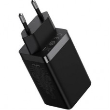 Зарядное устройство Baseus 2xUSB-C 65W + 1xUSB GaN + cable USB-C to USB-C 100W 1.0m black (CCGP120201) Зарядное устройство Baseus 2xUSB-C 65W + 1xUSB GaN + cable USB-C to USB-C 100W 1.0m black (CCGP120201) - Фото