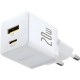 Зарядное устройство Baseus 1xUSB-C 20W + 1xUSB white + cable USB-C to USB-C 60W 1.0m (P10111608213-01)