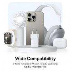 Зарядний пристрій Baseus 1xUSB-C 20 W + 1xUSB white + cable USB-C to USB-C 60 W 1.0 m (P10111608213-01) Зарядний пристрій Baseus 1xUSB-C 20 W + 1xUSB white + cable USB-C to USB-C 60 W 1.0 m (P10111608213-01) - Фото