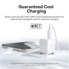 Зарядний пристрій Baseus 1xUSB-C 20 W + 1xUSB white + cable USB-C to USB-C 60 W 1.0 m (P10111608213-01) Зарядний пристрій Baseus 1xUSB-C 20 W + 1xUSB white + cable USB-C to USB-C 60 W 1.0 m (P10111608213-01) - Фото