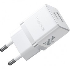 Зарядний пристрій Baseus 1xUSB-C 30 W + 1xUSB white (P1011160A213-00) Зарядний пристрій Baseus 1xUSB-C 30 W + 1xUSB white (P1011160A213-00) - Фото
