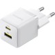 Зарядное устройство Baseus 1xUSB-C 30W + 1xUSB white (P1011160A213-00)