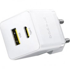 Зарядний пристрій Baseus 1xUSB-C 30 W + 1xUSB white (P1011160A213-00) Зарядний пристрій Baseus 1xUSB-C 30 W + 1xUSB white (P1011160A213-00) - Фото