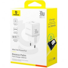 Зарядний пристрій Baseus 1xUSB-C 30 W + 1xUSB white (P1011160A213-00) Зарядний пристрій Baseus 1xUSB-C 30 W + 1xUSB white (P1011160A213-00) - Фото