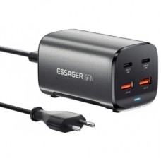 Зарядний пристрій Essager 2xUSB-C + 2xUSB 67W GaN (ECT2AC-JYB0G-Z) - Фото